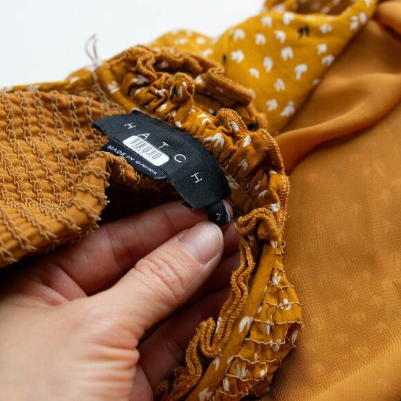 HATCH Yellow Lana Maternity Dress - Size 2 - Picture 8 of 9